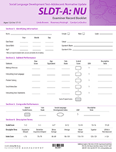 SLDT-A: NU Examiner Record Booklets (25)